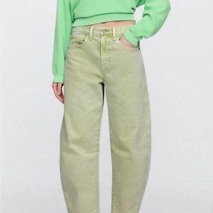 GAP Light Green Women's Barrel Leg Jeans